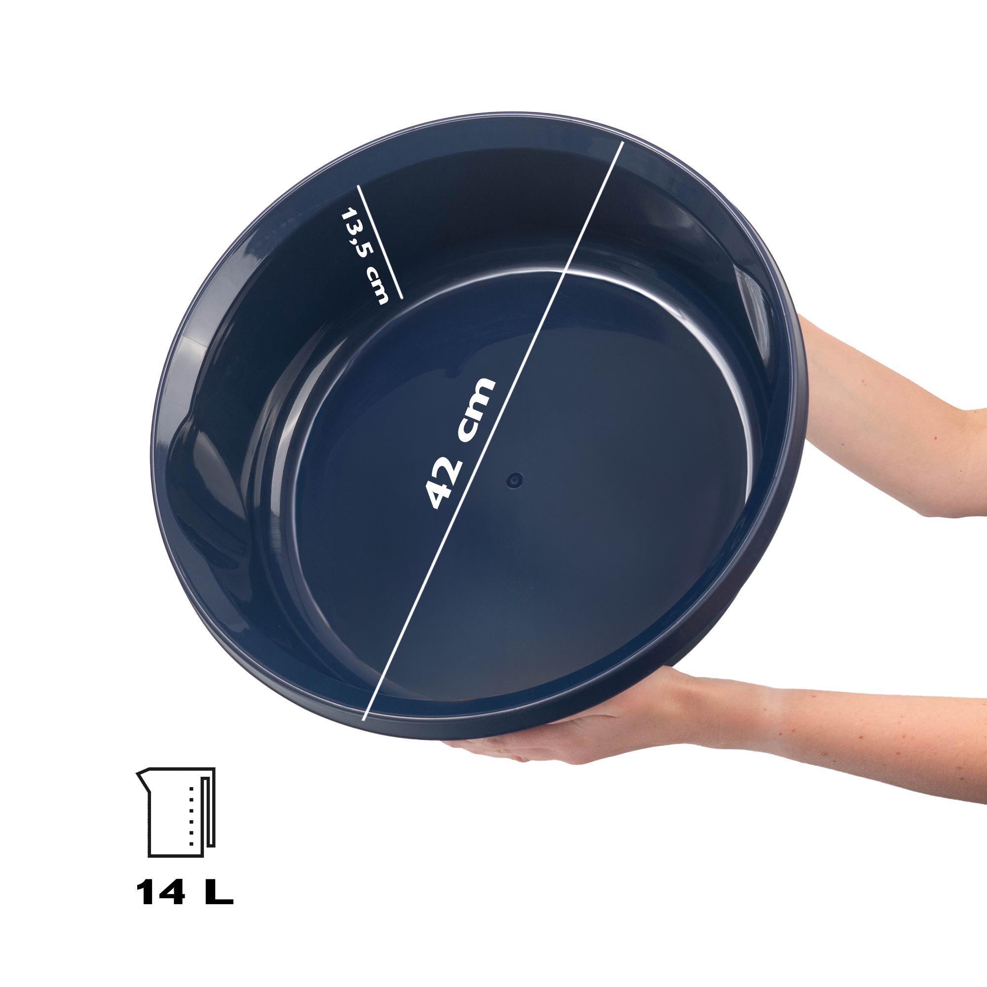 Miska łazienkowa Loja matowa 14L, granatowy