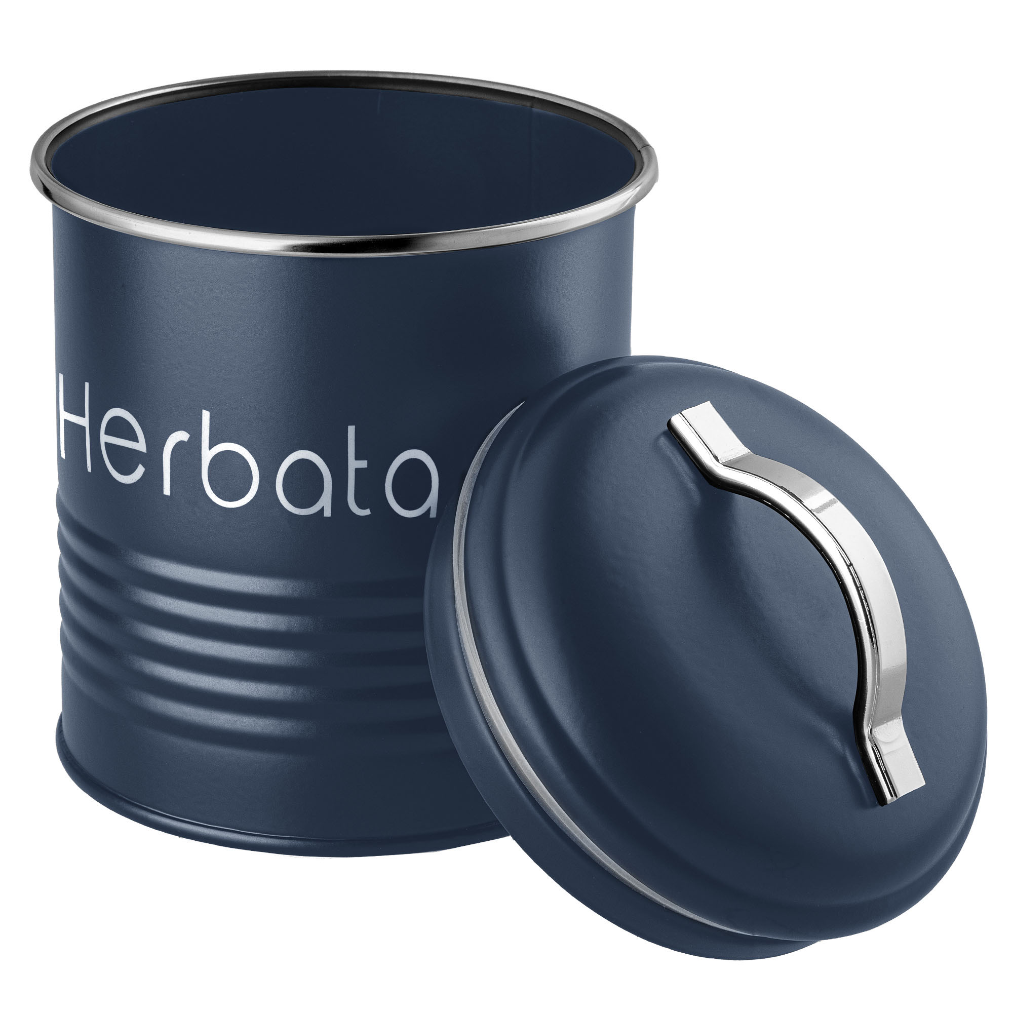 Pojemnik na herbatę metalowy Tosse, granatowy