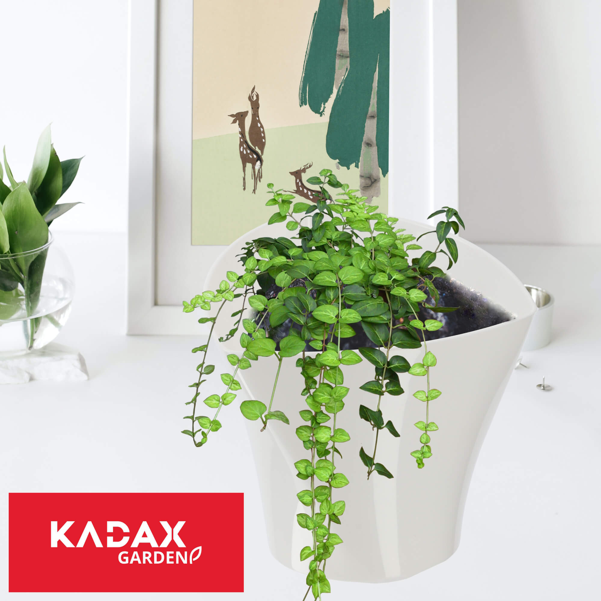 Doniczka asymetryczna 19 cm, biała