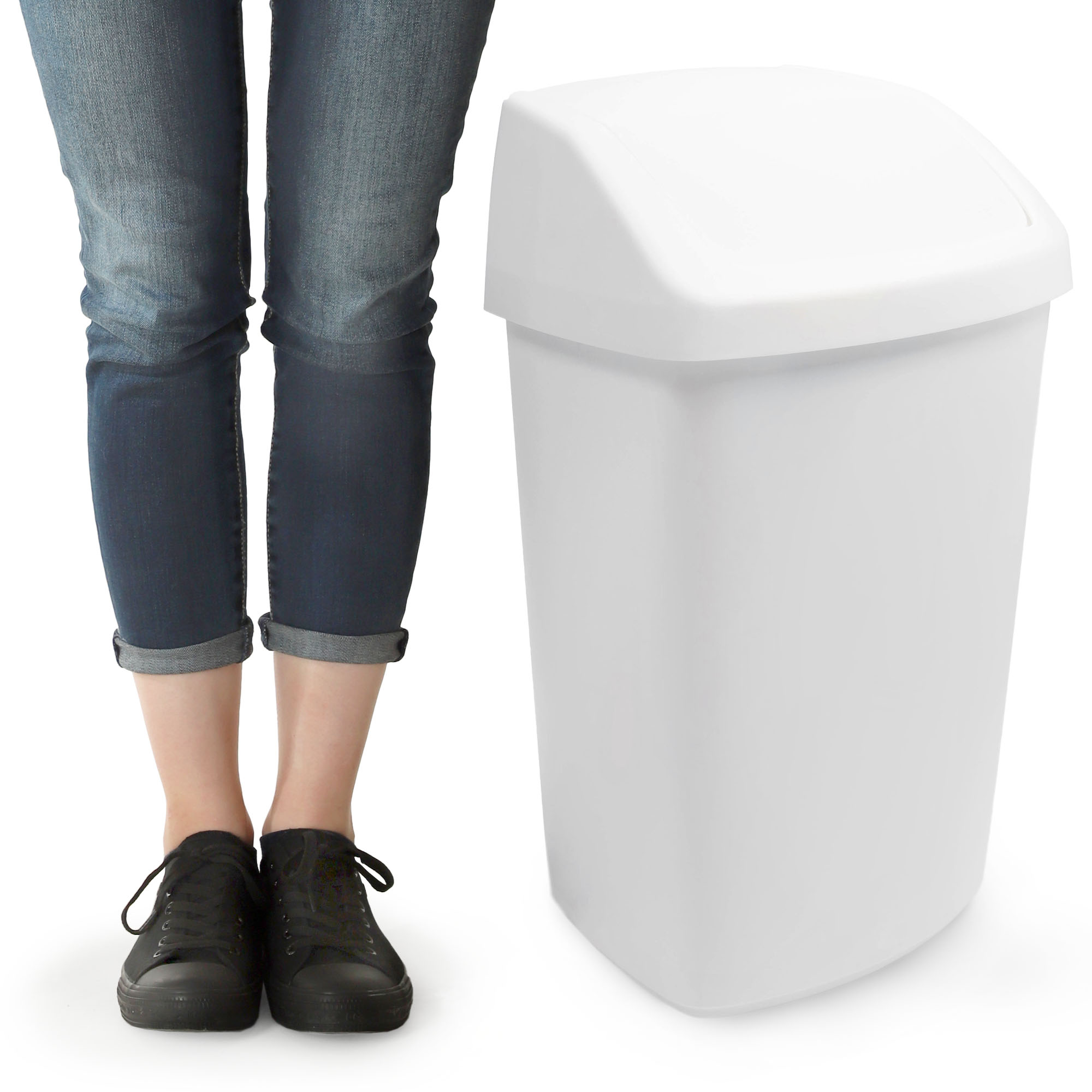 Kosz na śmieci Curver Swing Top biały 15L