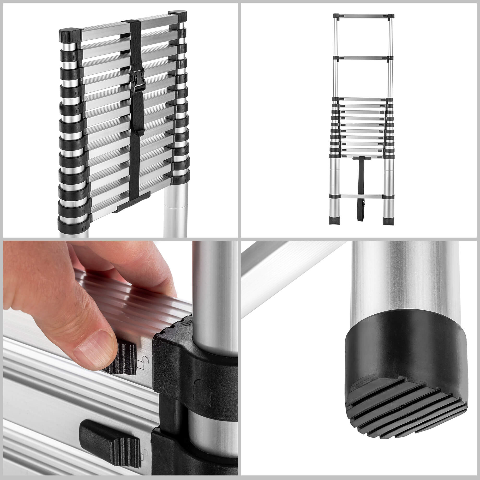 Drabina aluminiowa teleskopowa Zalavar 3.8m 13 szczebli