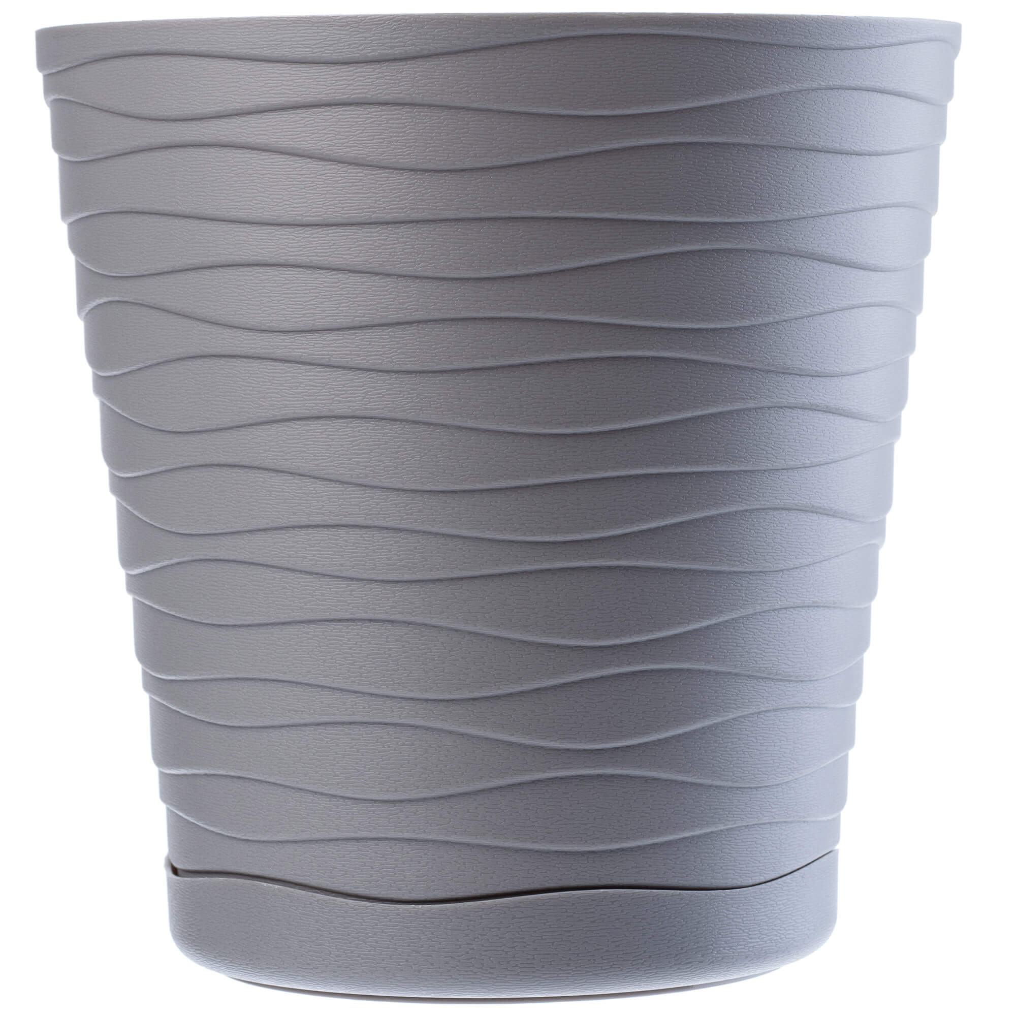 Doniczka z podstawką Greve 25 cm, szara