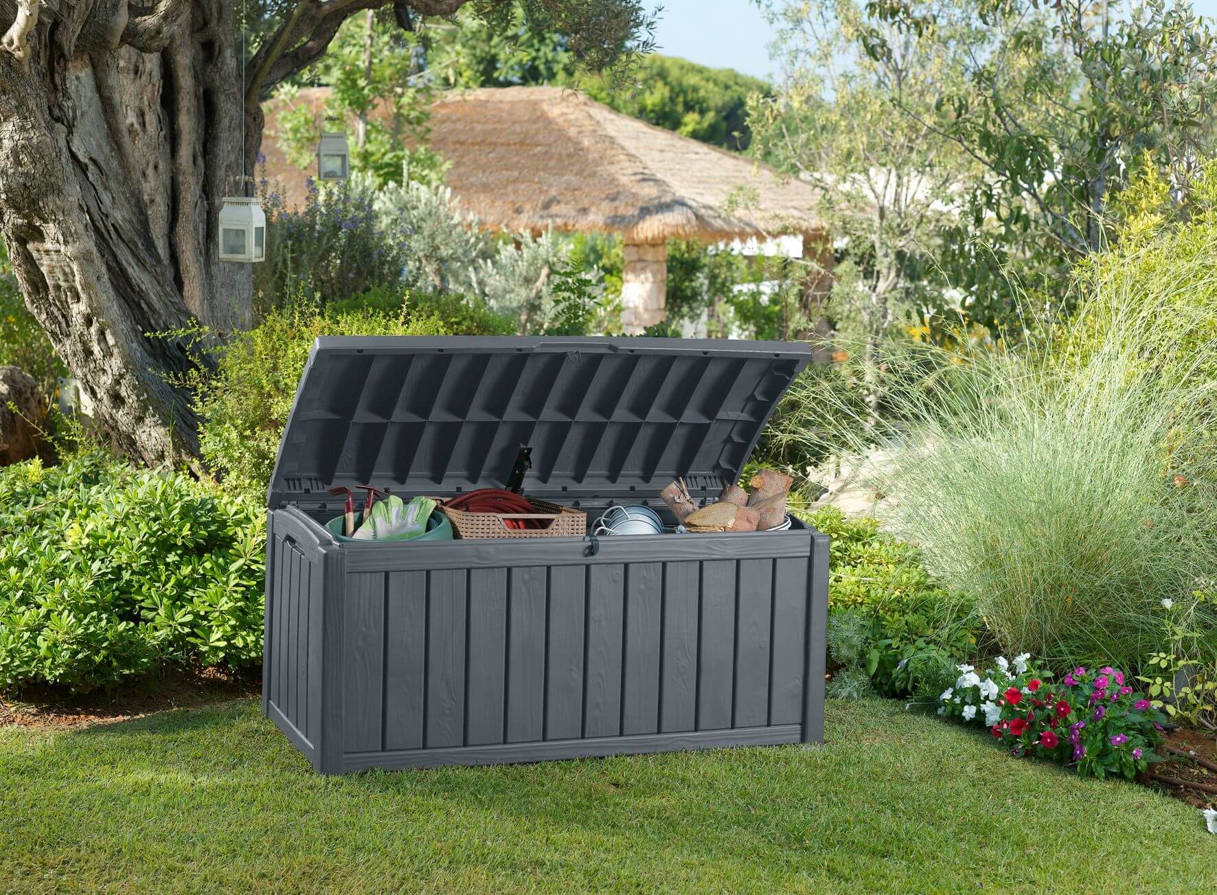 Skrzynia ogrodowa Keter Glenwood Storage 390L, grafit