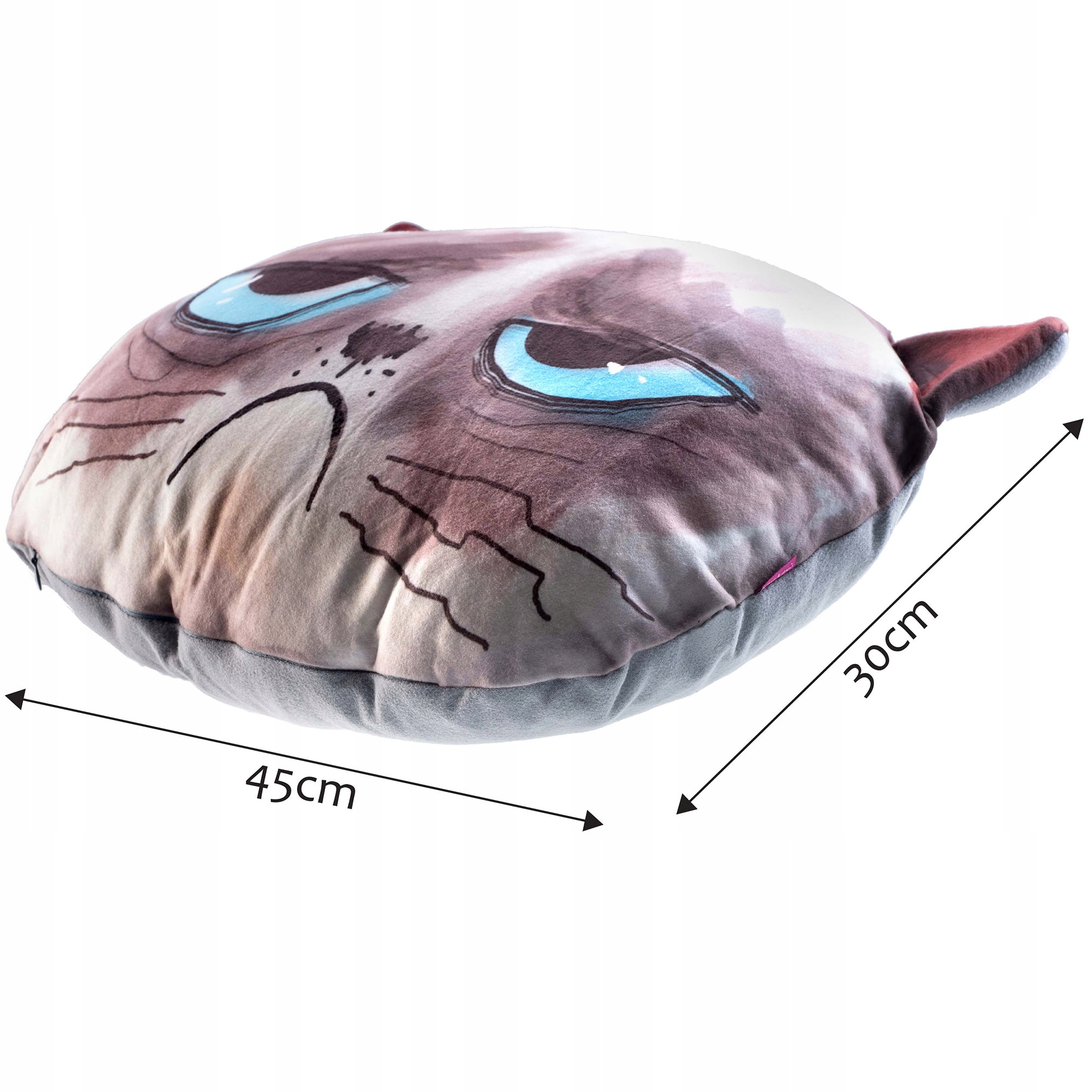 Poduszka maskotka z nadrukiem kota 30 x 40 cm