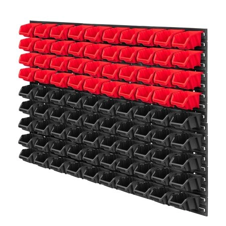 Tablica narzędziowa Lokke 90 elementów 117x78cm czerwono-czarny