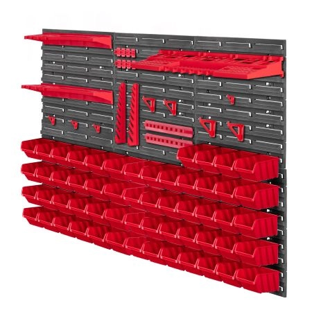 Tablica narzędziowa Lokke 79 elementów 117x78cm czerwona