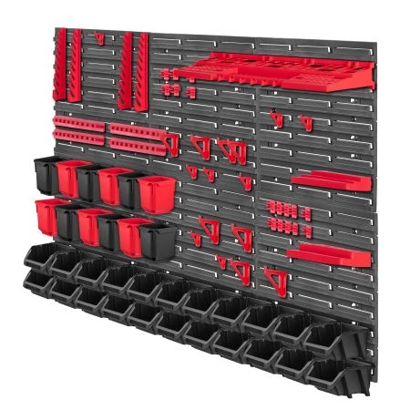 Tablica narzędziowa Lokke 77 elementów 117x78cm czerwono-czarna