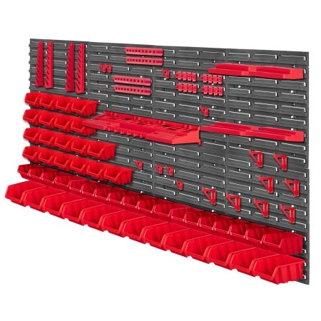 Tablica narzędziowa Lokke 95 elementów 156 x 78 cm czerwona