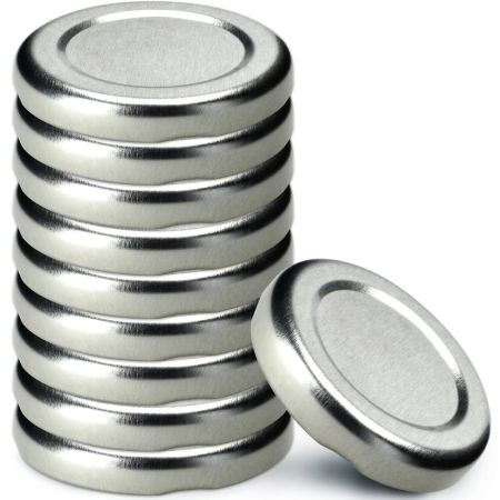 Metalowe wieczka do słoików i butelek Falla 10 szt. 43mm srebrne