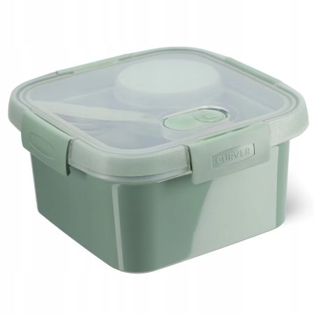 Pojemnik na żywność kwadratowy 1.1L To Go Lunch Kit, zielony
