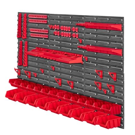 Tablica narzędziowa Lokke 66 elementów 117x78cm czerwona