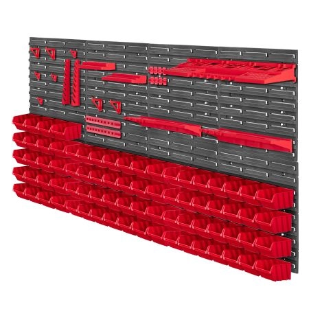 Tablica narzędziowa Lokke 101 elementów 156 x 78 cm czerwona