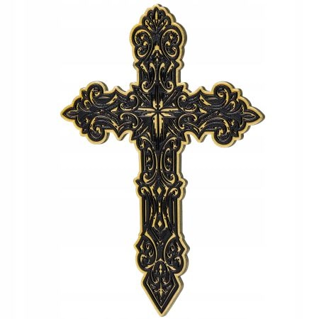 Krzyż metalowy na lodówkę 12 x 9 cm