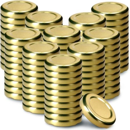 Metalowe wieczka do słoików i butelek Falla 100 szt. 43mm złote