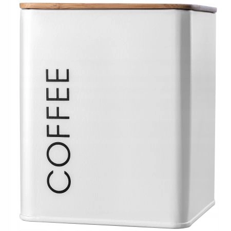 Pojemnik metalowy Tosse na kawę 14 x 11 cm, biały