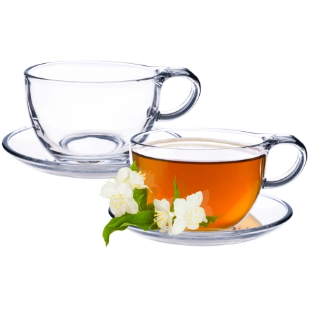 Filiżanki do herbaty ze spodkiem Zinal 250 ml, 2 szt.