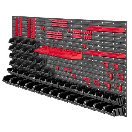 Tablica narzędziowa Lokke 95 elementów 156 x 78 cm czerwono-czarna
