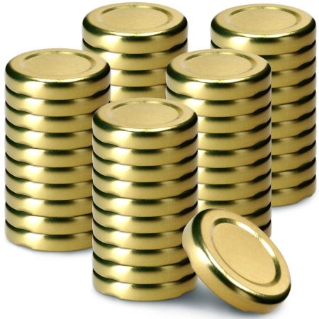 Metalowe wieczka do słoików i butelek Falla 50 szt. 43mm złote