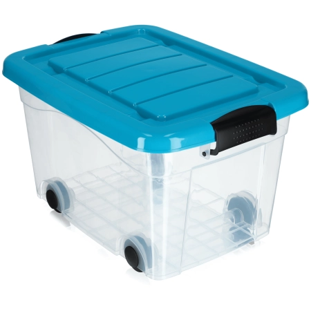 Plastikowy pojemnik na kółkach Vado 20L, niebieski