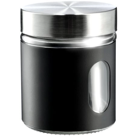 Szklany pojemnik kuchenny Loano 320 ml, czarny
