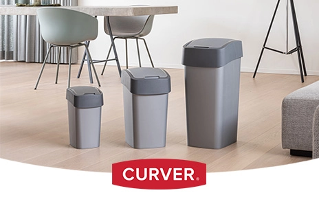 Curver — kosze, pojemniki na śmieci, segregacja, recykling, organizacja odpadów
