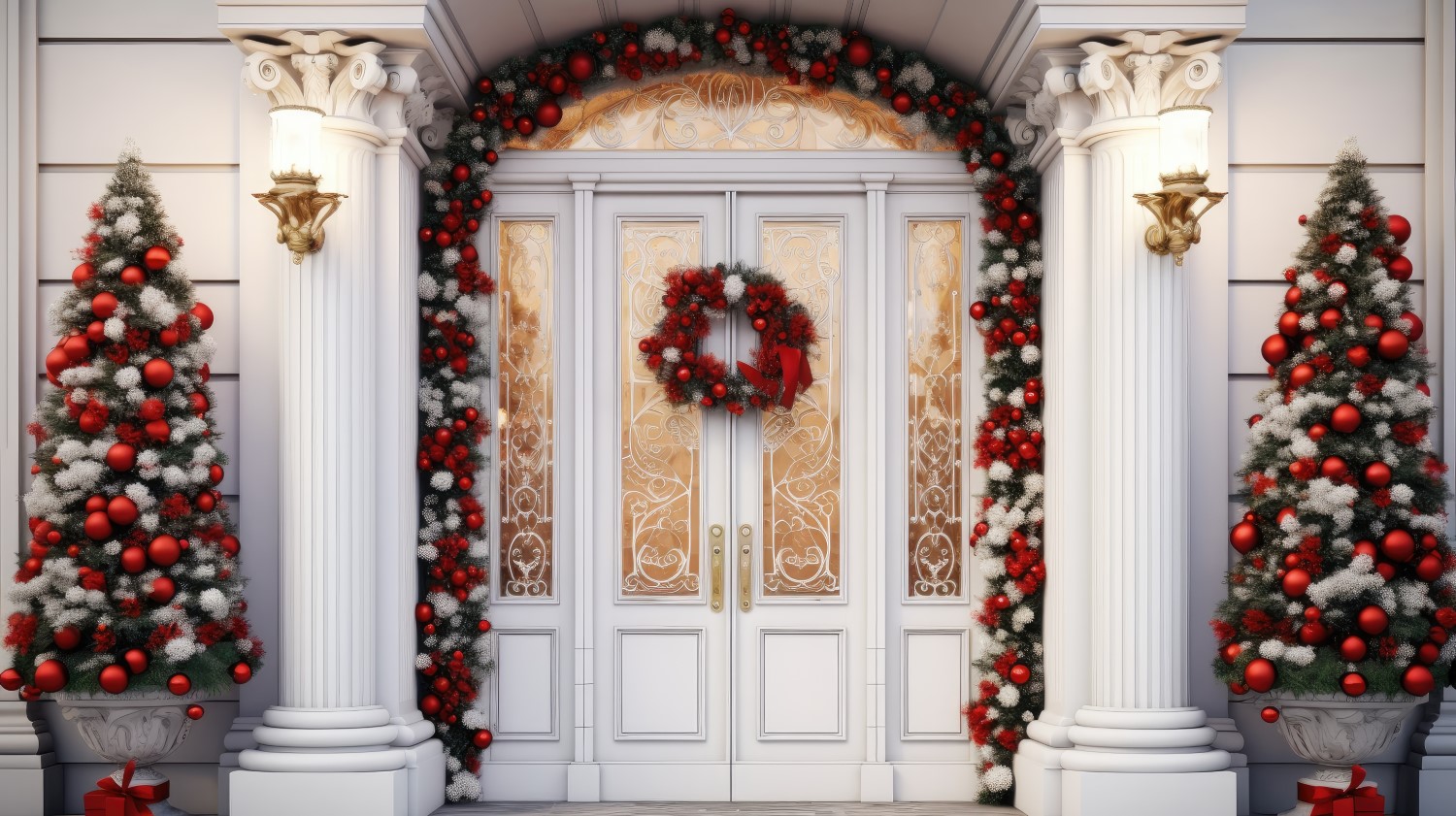 Ozdoby świąteczne zewnętrzne w stylu tradycyjnym