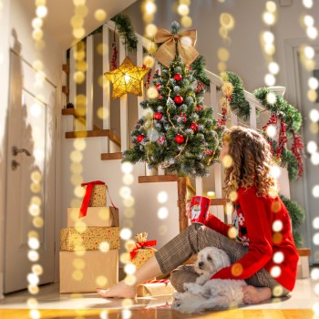 Sztuczna choinka na naturalnym pniu Roana