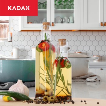 Szklana butelka z korkiem KADAX